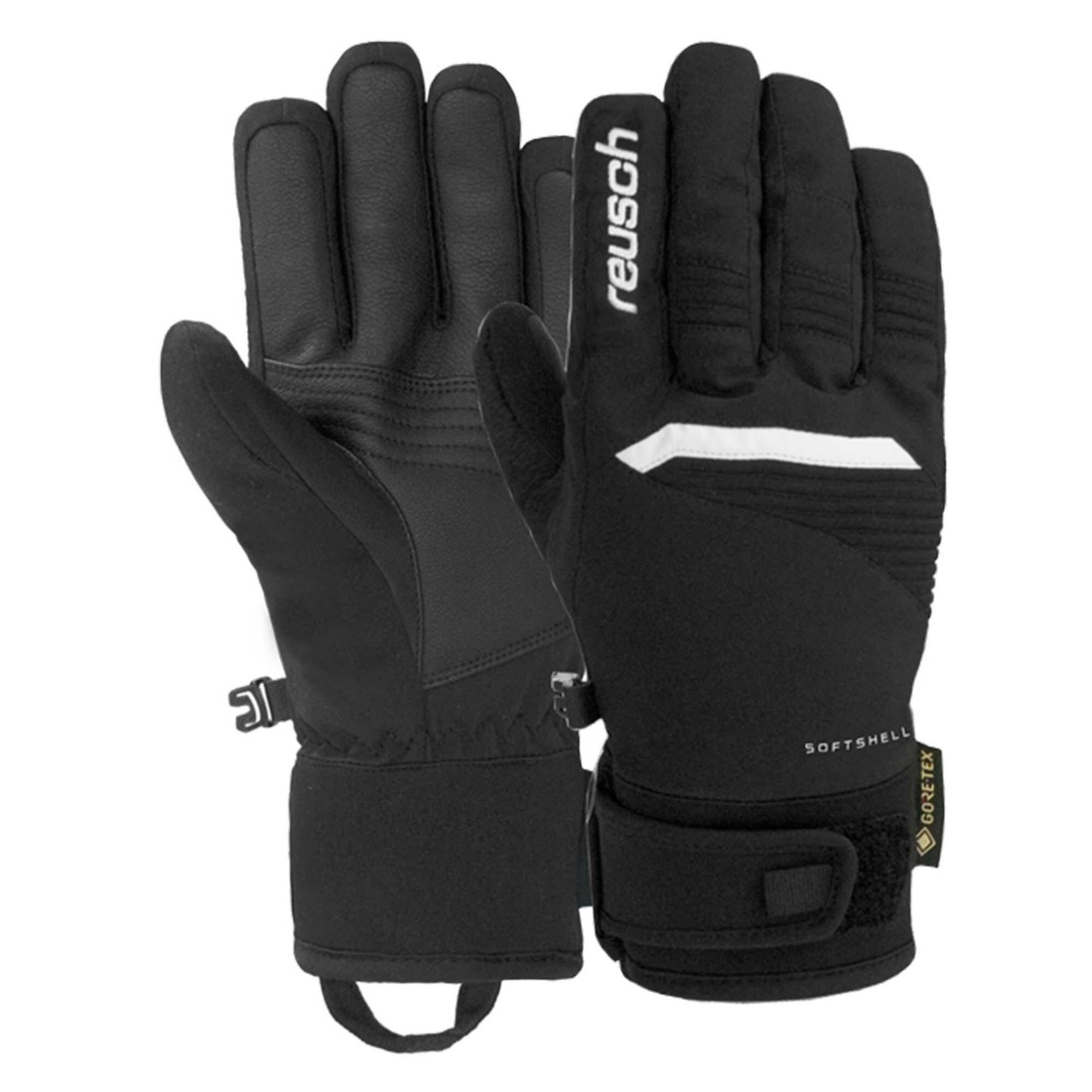Detské lyžiarske rukavice sonic gtx reusch čierne
