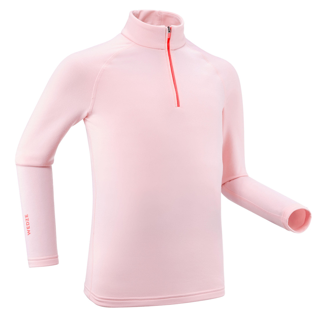 Detské lyžiarske spodné tričko bl500 1/2 zips modré