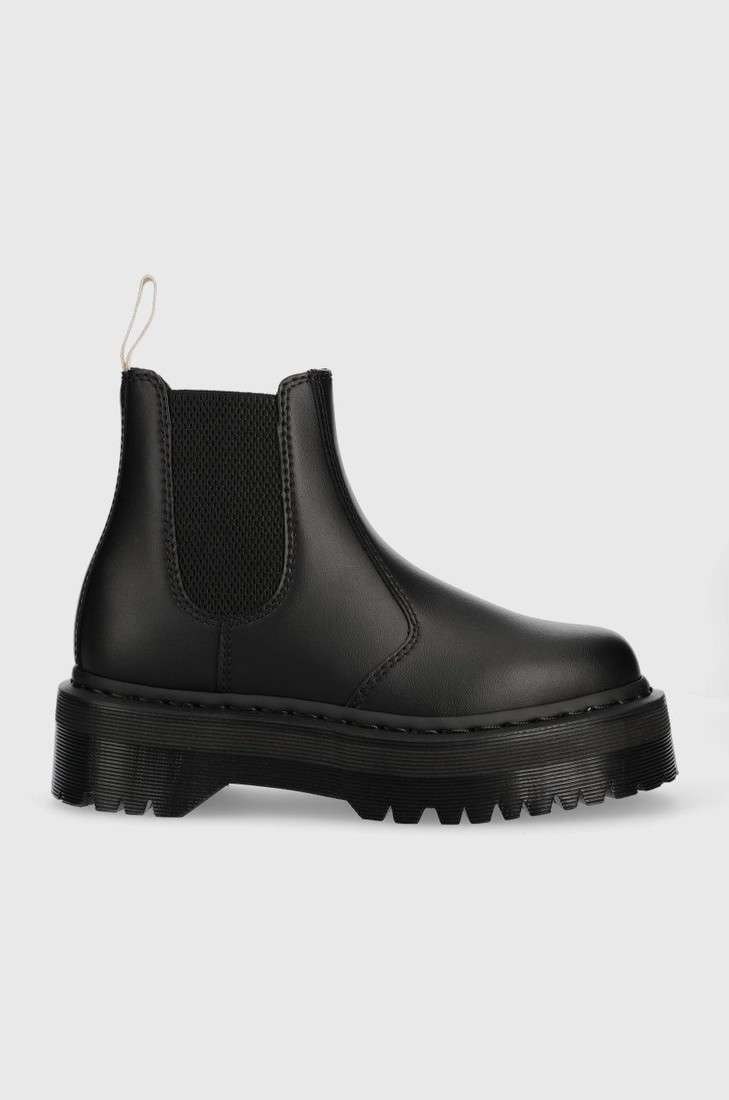 Topánky chelsea Dr. Martens V 2976 Quad Mono dámske, čierna farba, na platforme