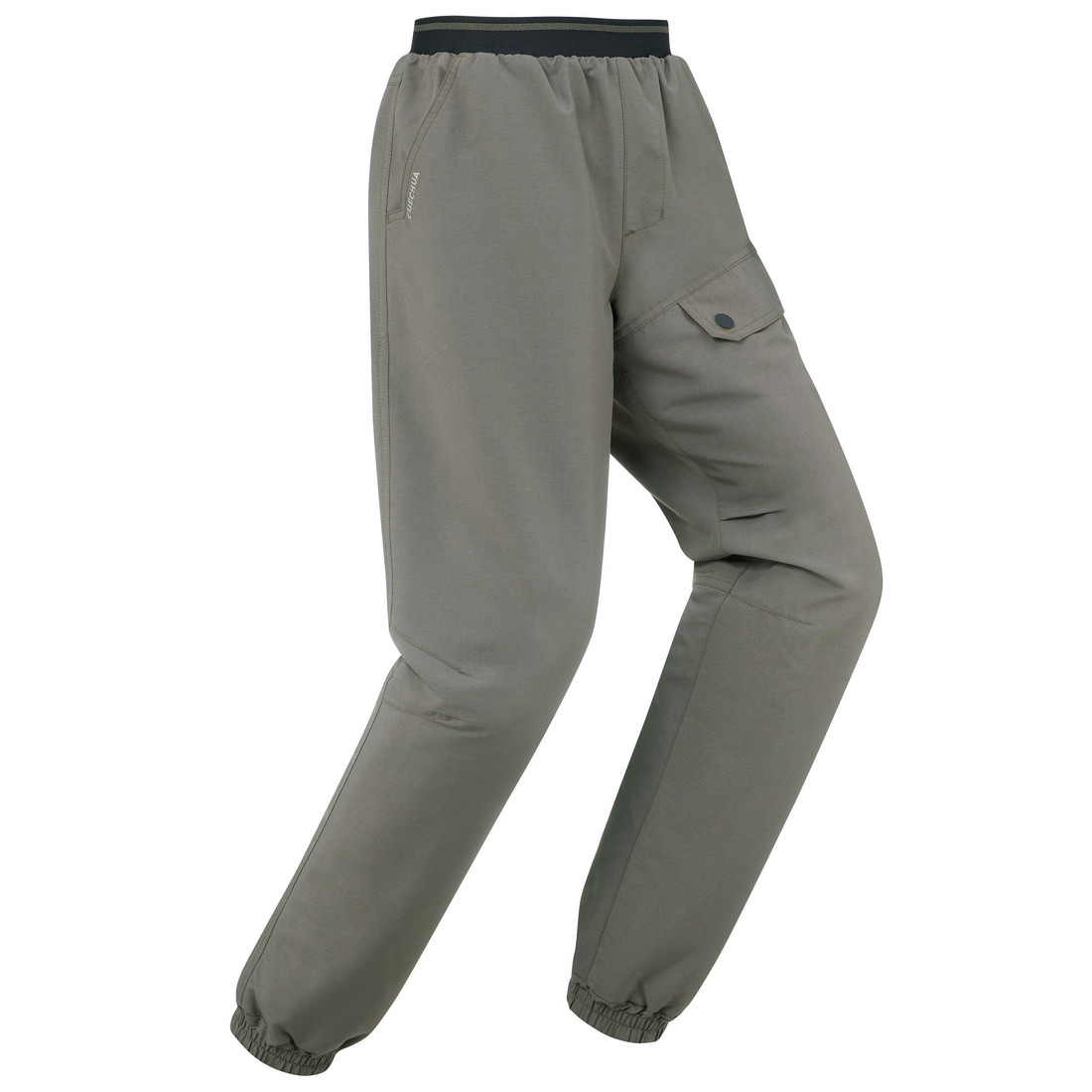 Turistické hrejivé vodoodpudivé nohavice sh100 x-warm pre deti 7-15 rokov