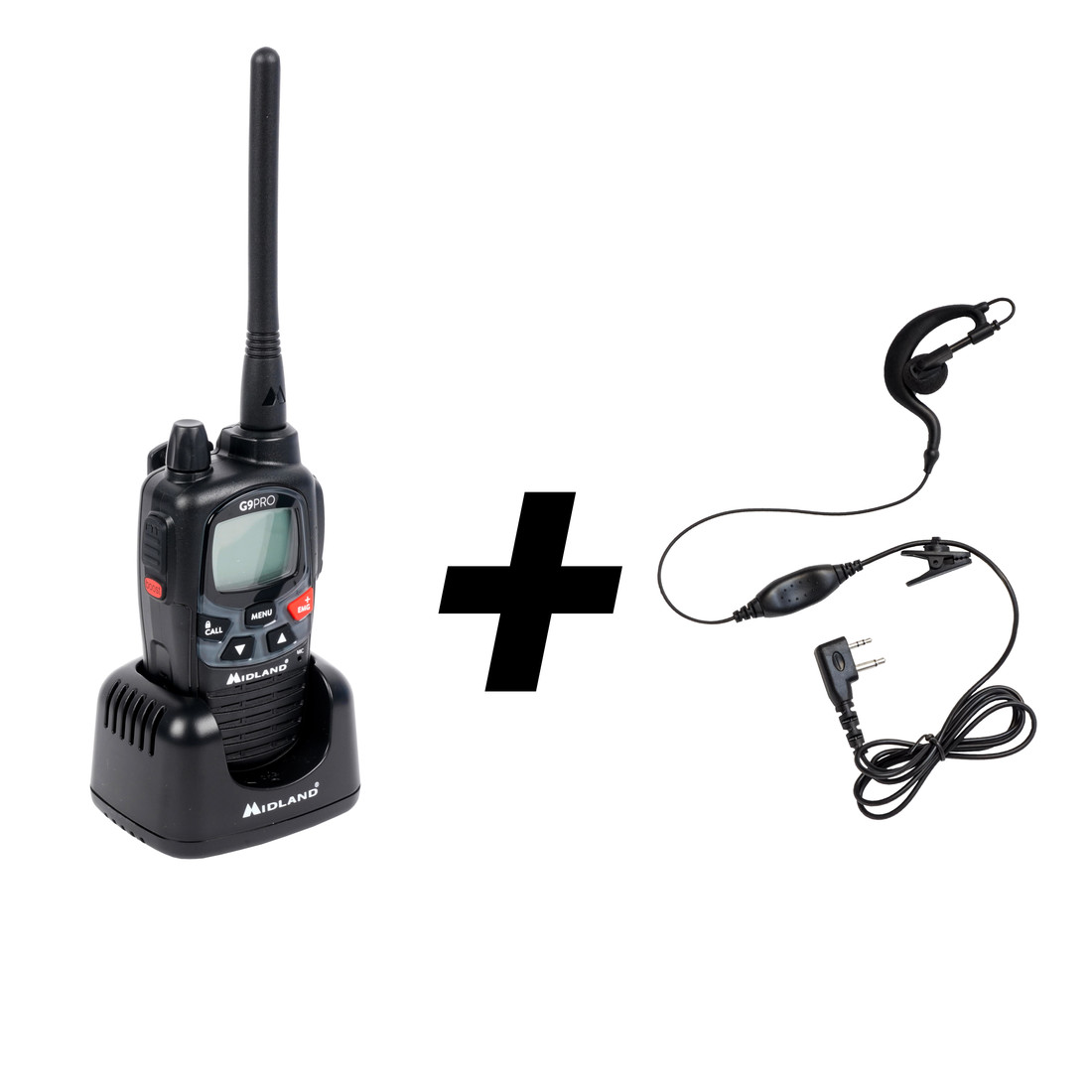 Vysielačka midland g9 pro + slúchadlá