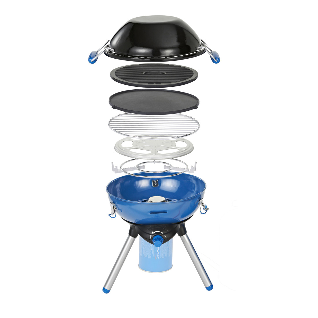 Kempingový varič s 1 multifunkčným horákom party grill 400 cv