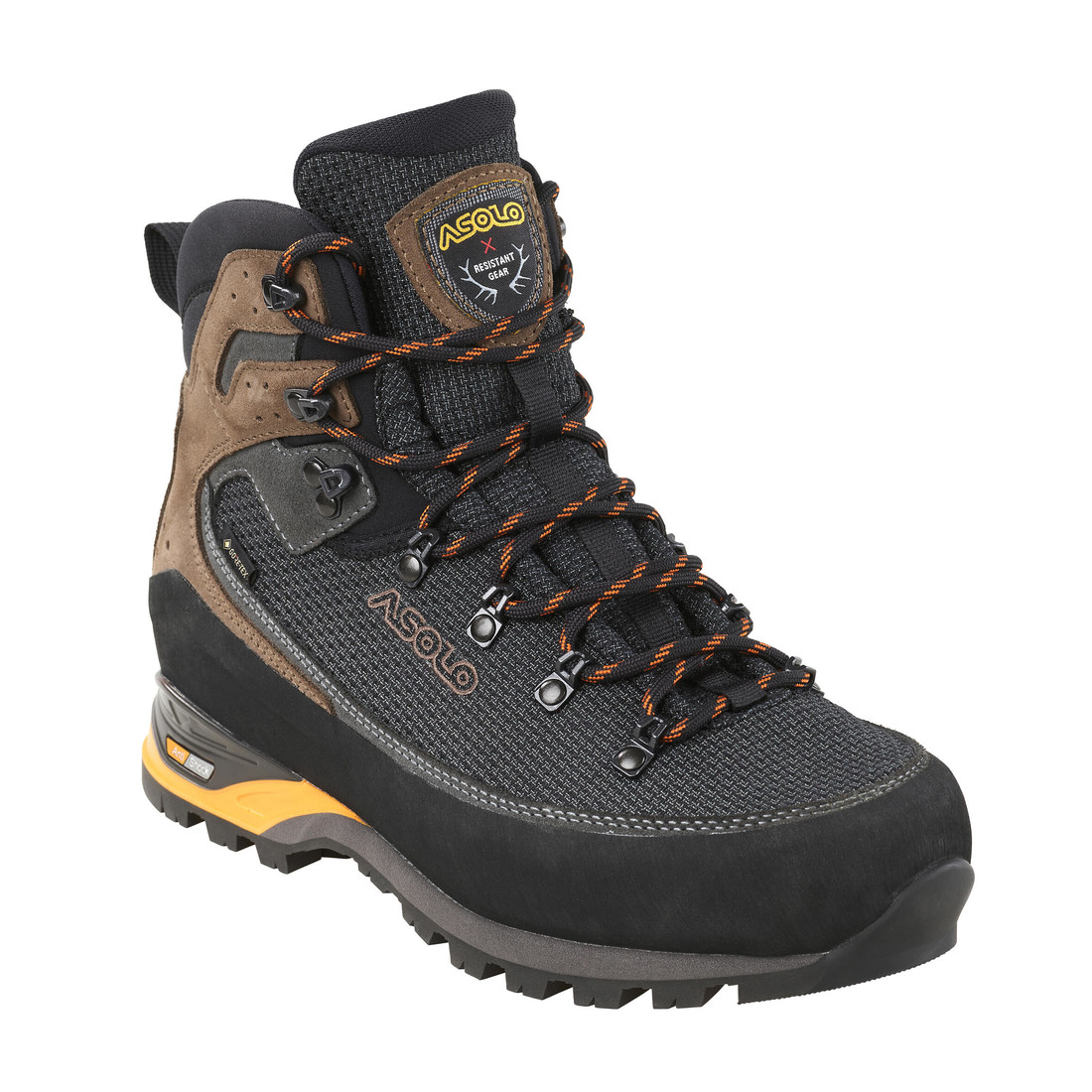 Odolná a nepremokavá poľovnícka obuv asolo x-hunt boartrack gore-tex vibram