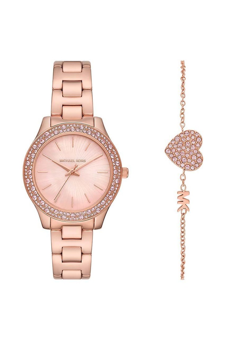 Hodinky a náramok Michael Kors dámsky, zlatá farba