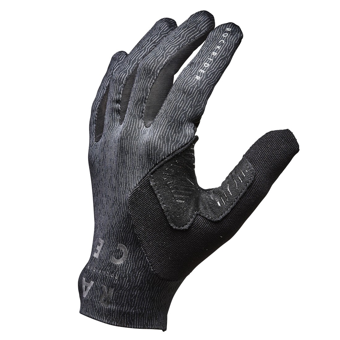 Rukavice na horskú cyklistiku race grip čierne