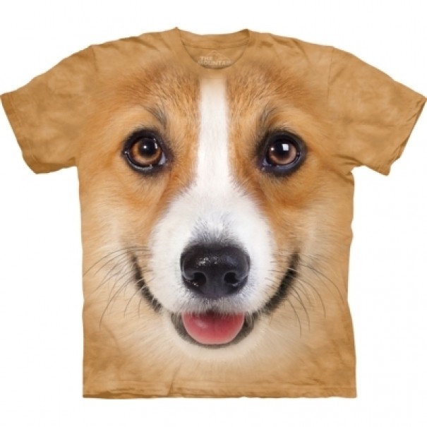 Tričko detské The Mountain Corgi Face - béžové, M
