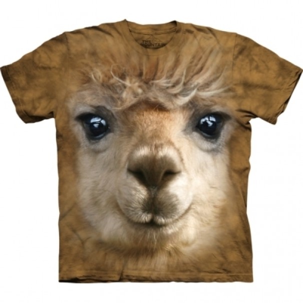 Tričko detské The Mountain Big Face Alpaca - hnedé, S