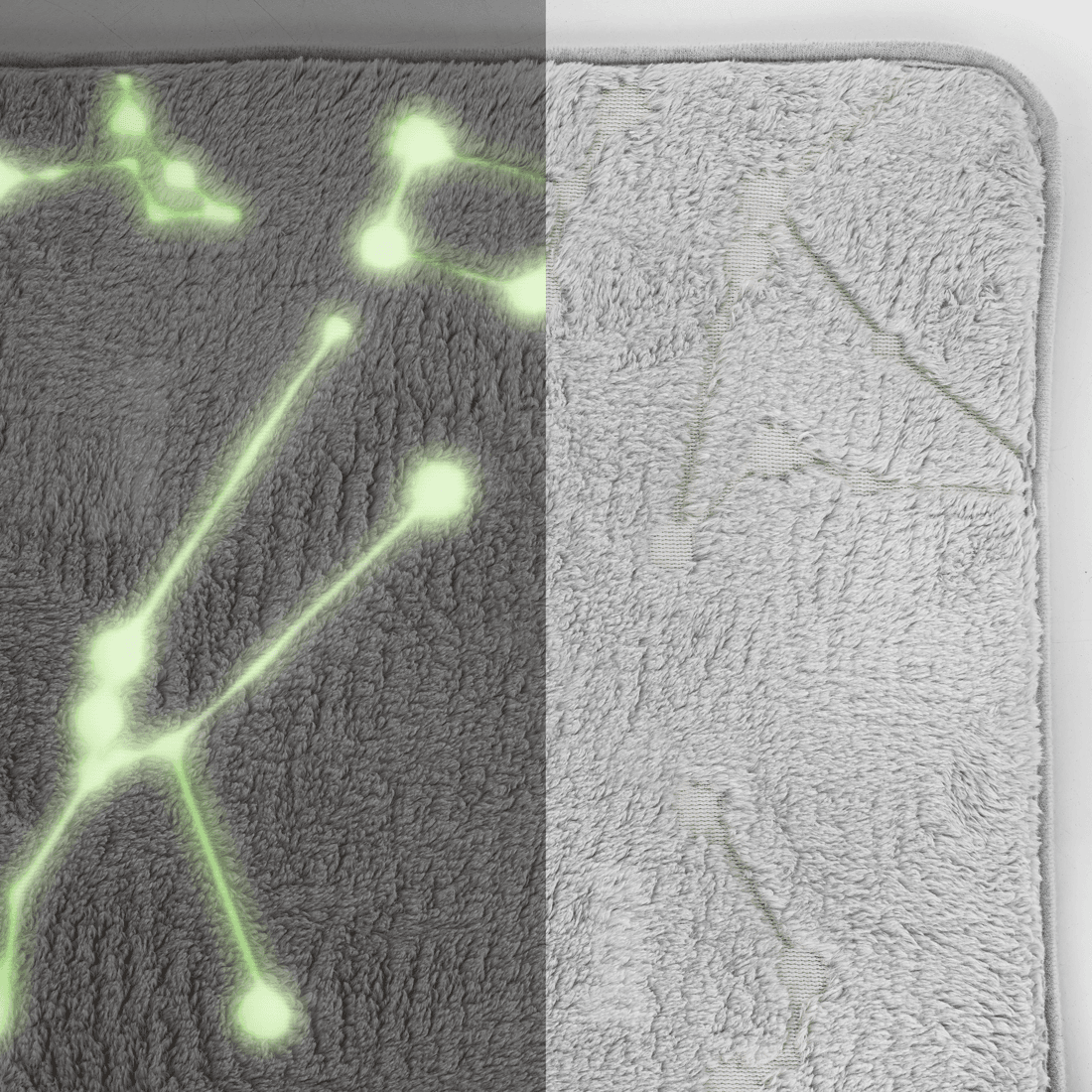 TEMPO-KONDELA GLOVIS TYP 3, svítící koberec, světle šedá / vzor, 60x100 cm