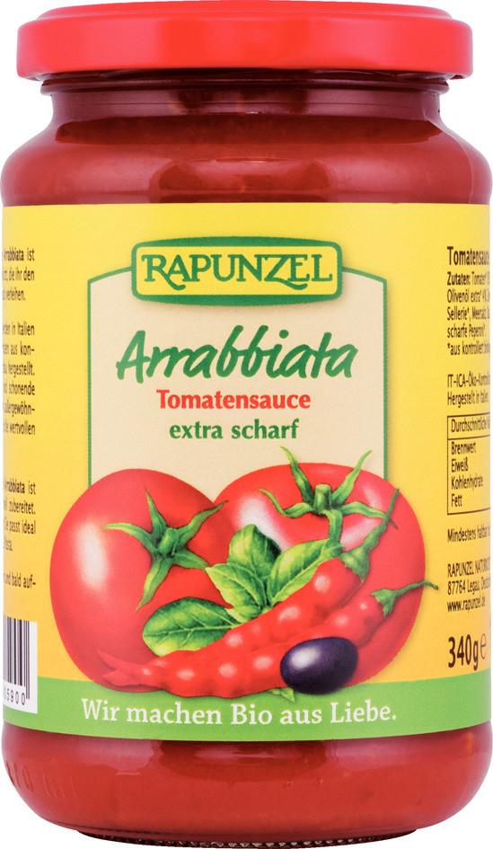 Rapunzel Arrabbiata omáčka na cestoviny 340g