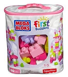 Mega Bloks First Builders Vrece KOCEK (80) ružový