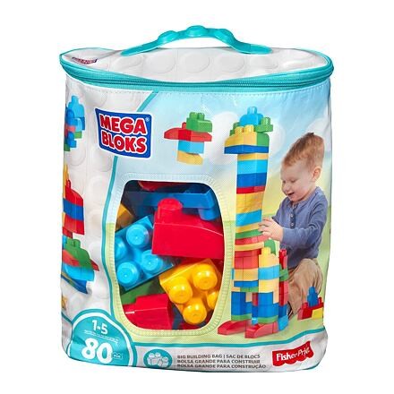 Mega Bloks First Builders Vrece KOCEK (80) modrý