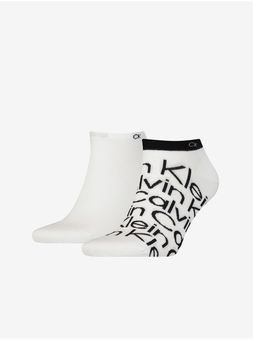 Calvin Klein Set of two pairs of men's patterned socks in white Calvin K - Men