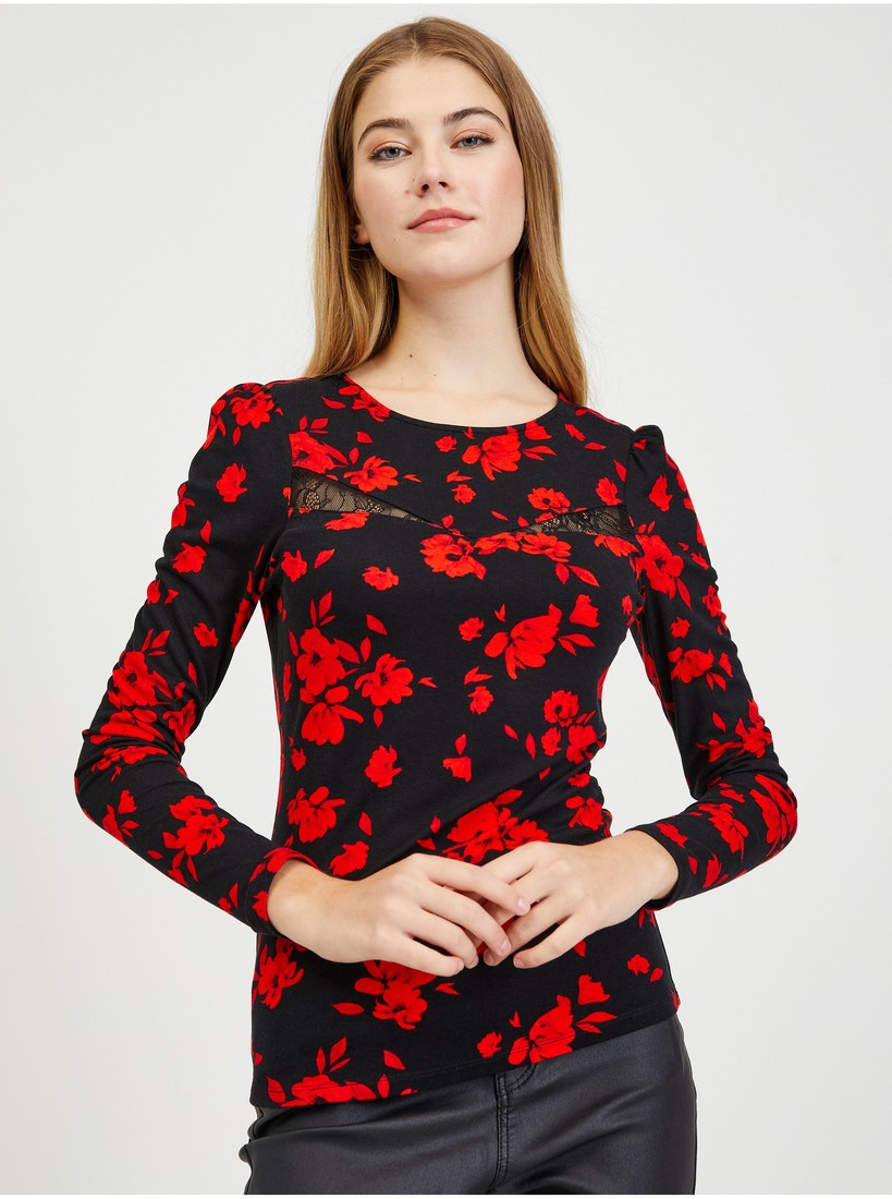 Red-black women's floral dress ORSAY - Ladies