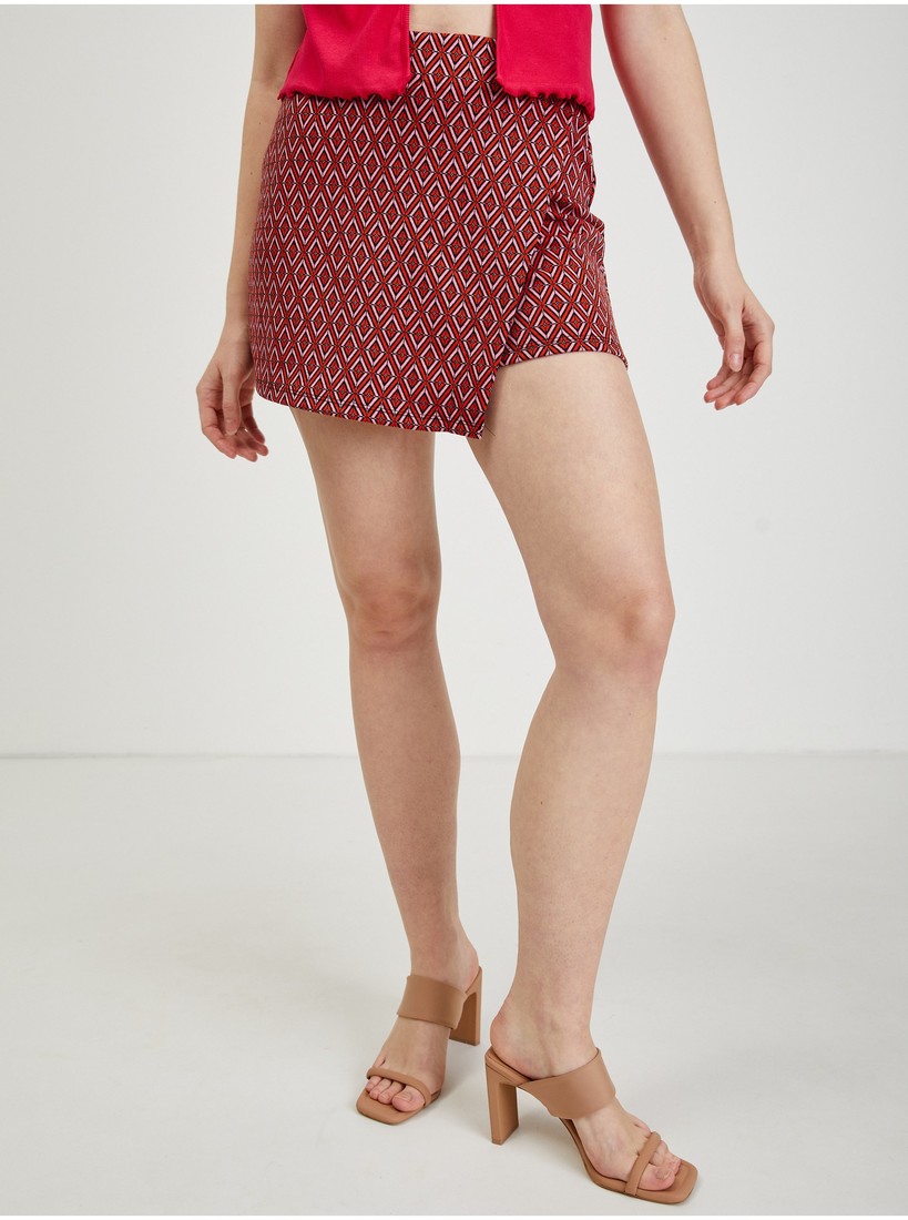 Red Women's Patterned Skirt/Shorts ORSAY - Ladies