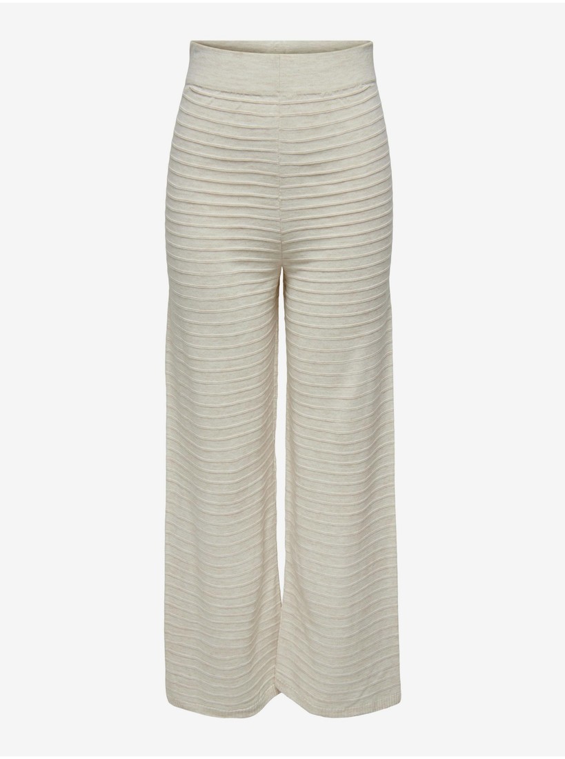 Cream Women's Ribbed Wide Pants ONLY Cata - Women