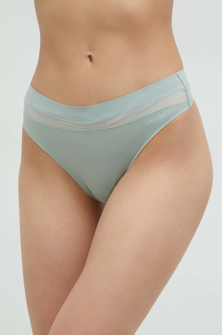 Dámske tangá QF6047E 5G0 mätové - Calvin Klein XS mátová