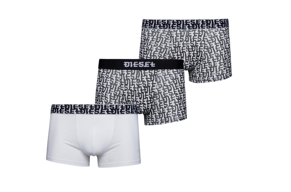 Pánske boxerky 3ks - 00ST3V OJMAR E6486 čierna / biela - Diesel M černo - bílá