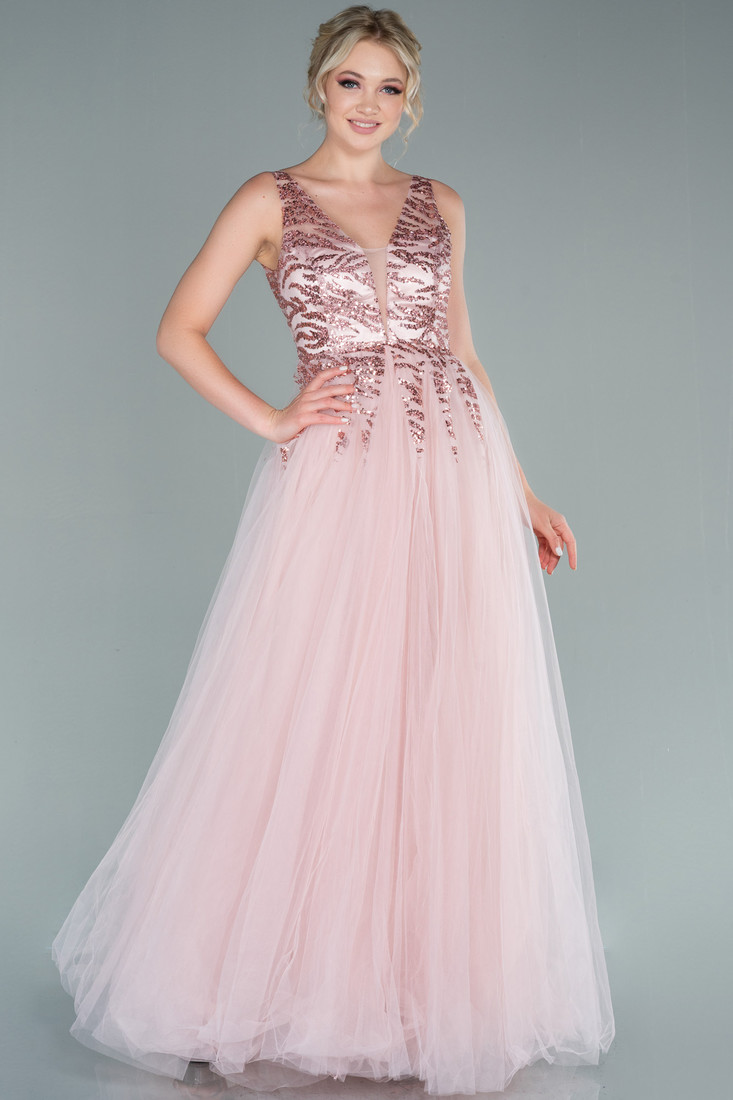 Ružové tylové šaty s flitrami Veľkosť: M