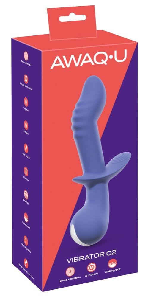 AWAQ.U 2 - battery-powered, 2-motor G-spot vibrator (purple)