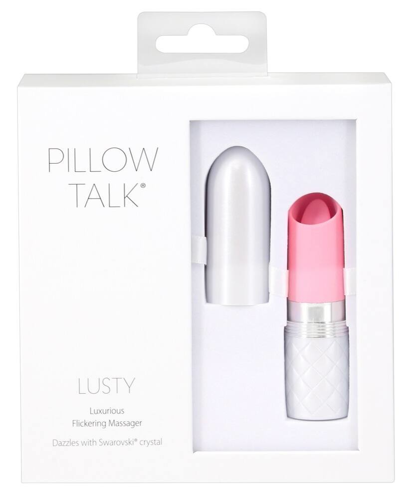 Pillow Talk Lusty - rechargeable, tongue stick vibrator (pink)