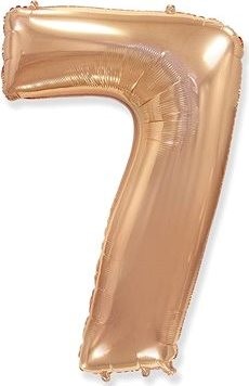 Balón foliový číslice růžovo zlatá - rose gold 102 cm - 7