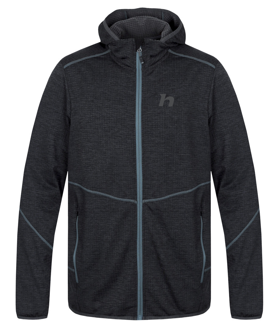 Pánská mikina s kapucí Hannah DAMAR HOODY dark gray mel