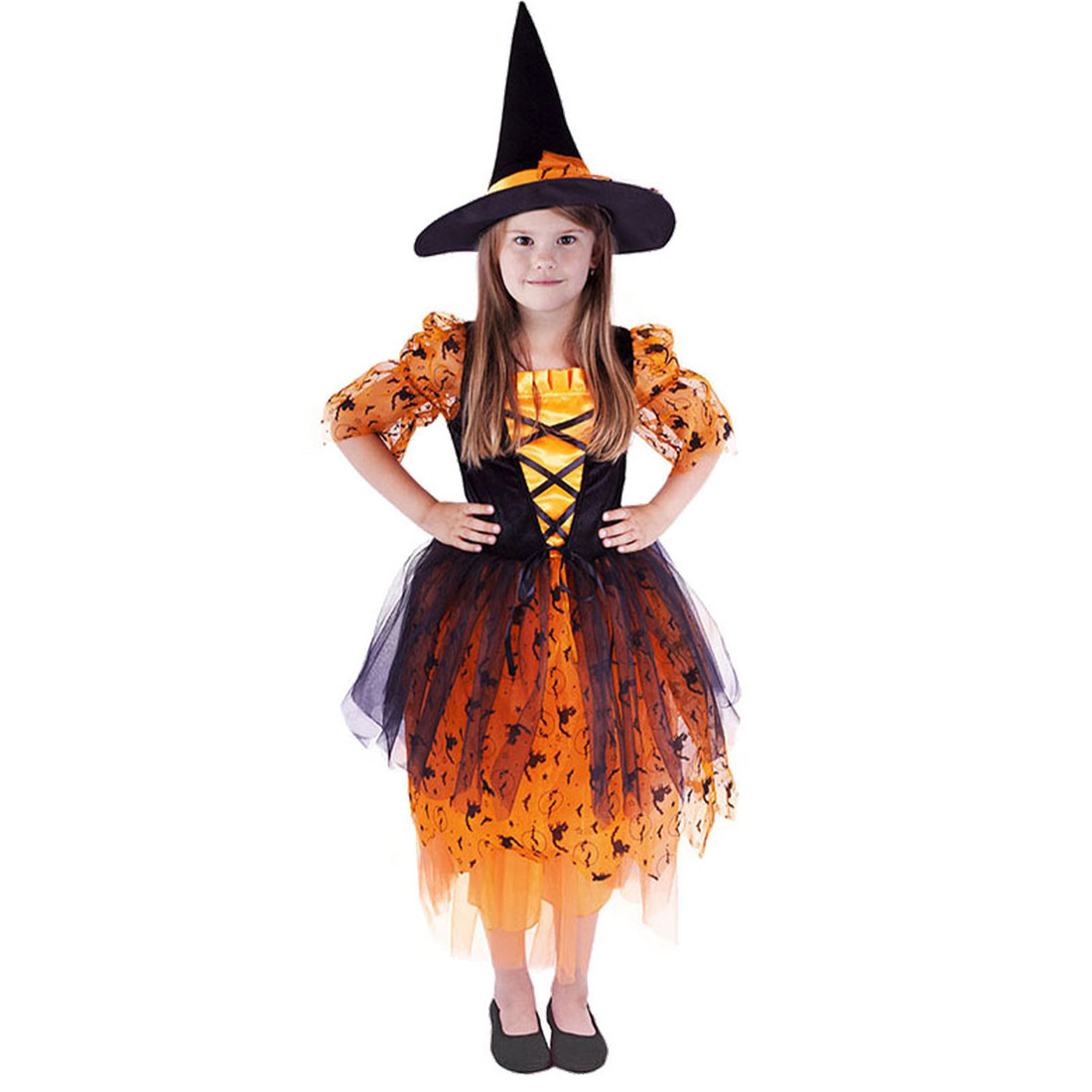 Rappa Detský kostým Čarodejnica - Halloween