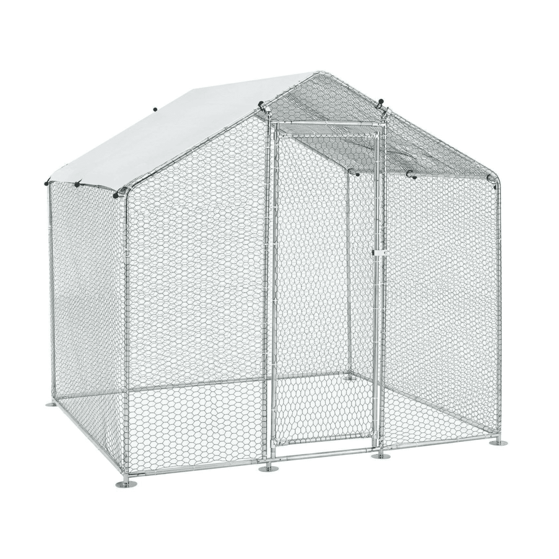 Výběh s plachtou pro zvířata, stříbrná, 2x2 m, INKOKY TYP 1