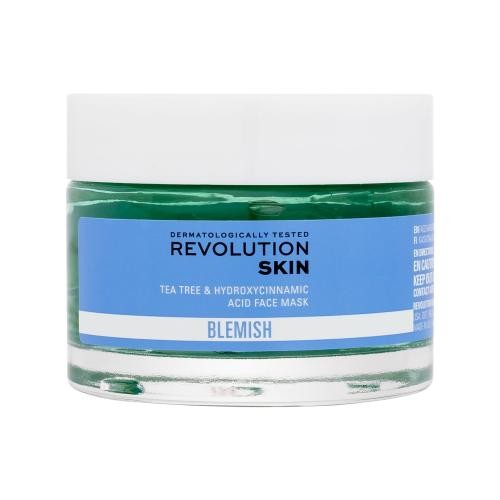 Revolution Skincare Blemish Tea Tree & Hydroxycinnamic Acid Face Mask 50 ml pleťová maska pre ženy na mastnú pleť; na problematickú pleť s akné