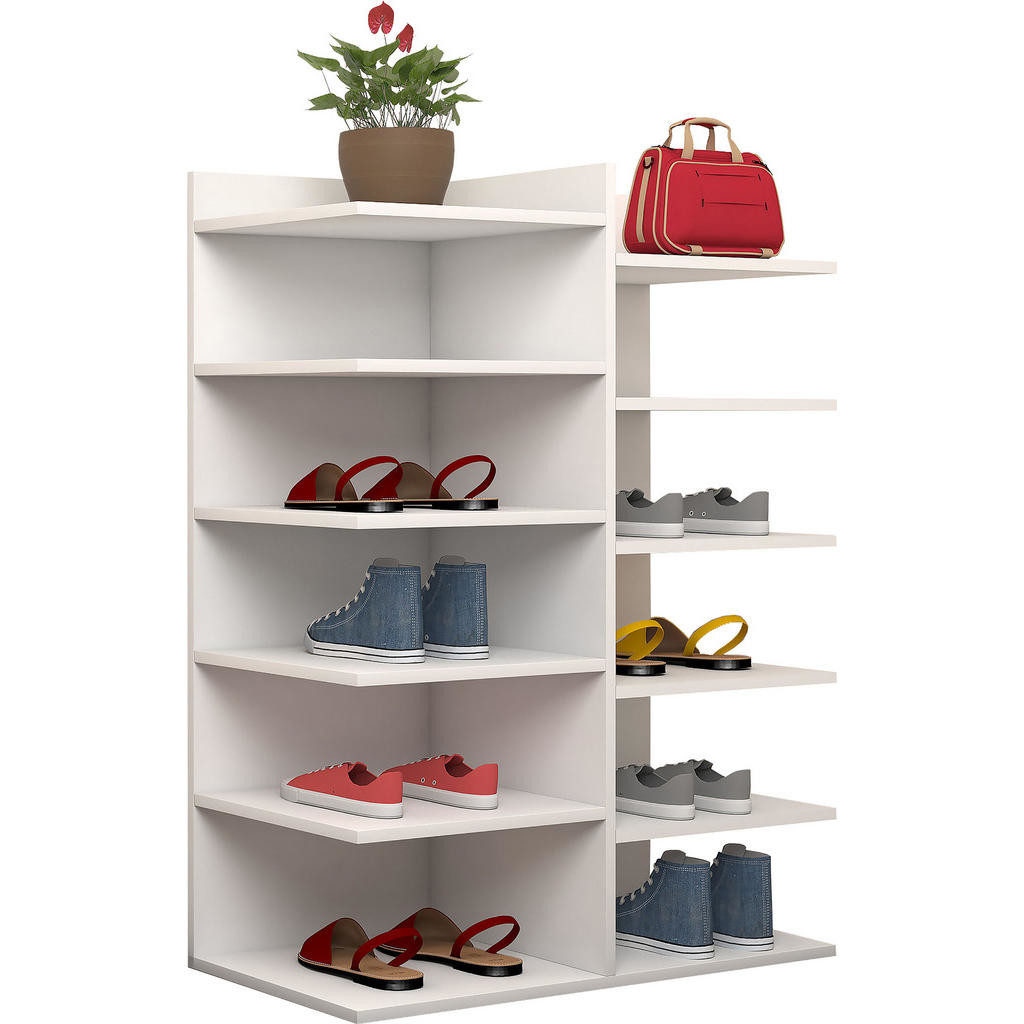 MID.YOU REGÁL NA TOPÁNKY, biela, 60/80/30 cm