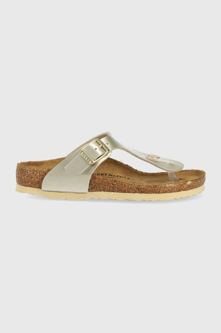 Detské žabky Birkenstock Gizeh zlatá farba