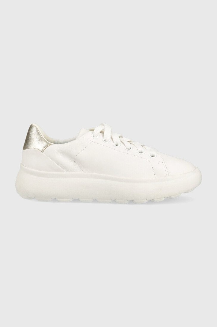 Kožené tenisky Geox Spherica Ec 4.1 biela farba, D35TCB 085Y2 C0232