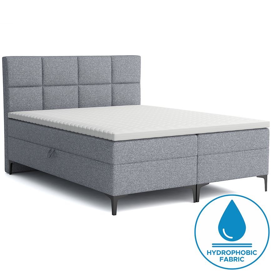 36CL+ŁÓŻKO JUPITER BOX SPRING 140X200 SOLID 89/CZARNE SZ