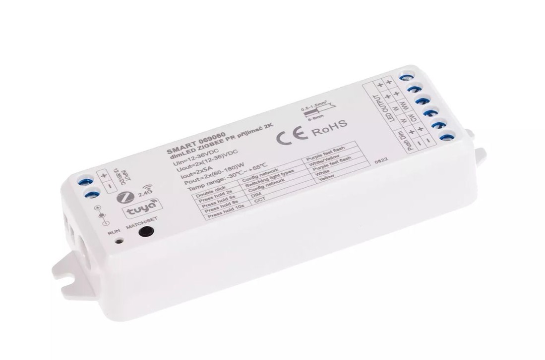 T-LED SMART Prijímač dimLED ZIGBEE 2-kanálový 069060