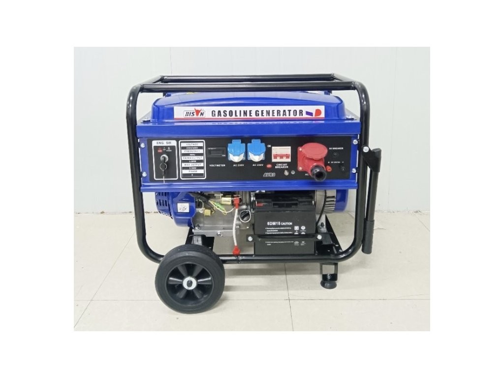 Třífázová benzínová elektrocentrála BISON BS6500H 9,5kW/13HP