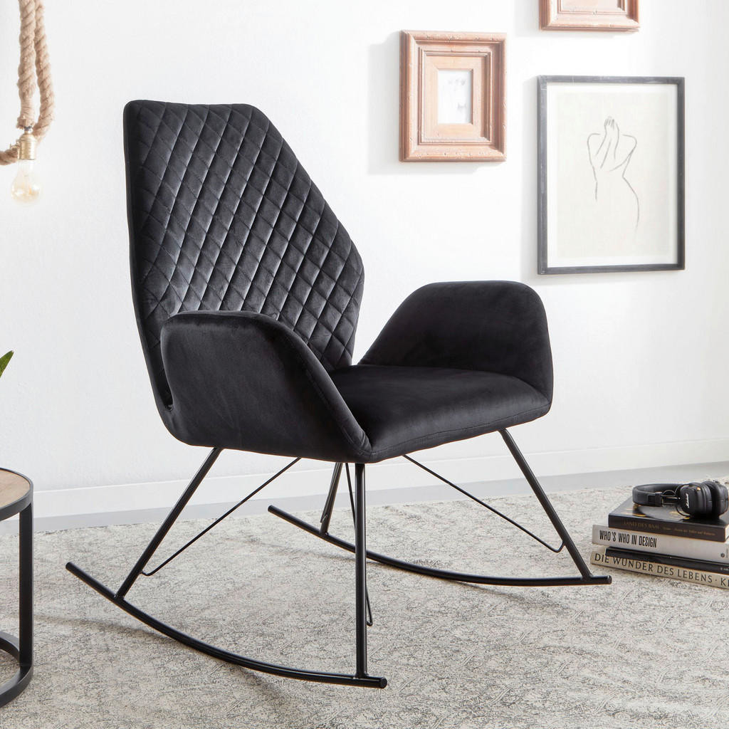 MID.YOU STOLIČKA S PRUŽNÝM PODNOŽÍM, textil, čierna
