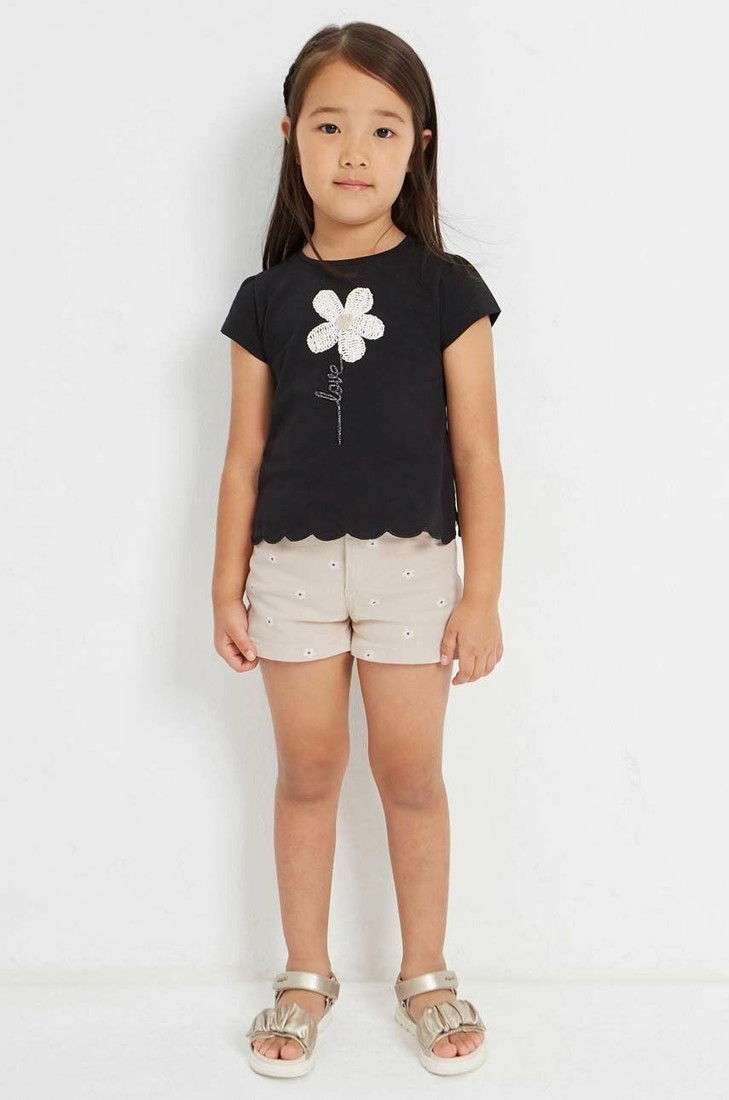 Detské krátke nohavice Mayoral béžová farba, vzorované