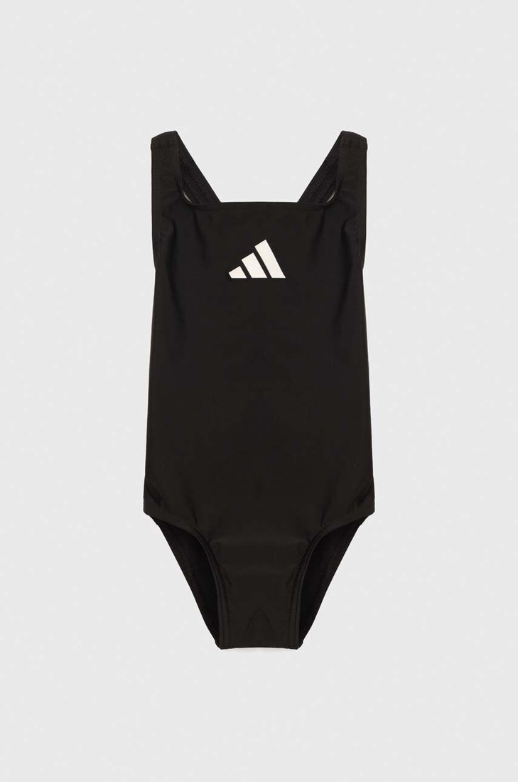 Jednodielne detské plavky adidas Performance 3 BARS SOL ST čierna farba