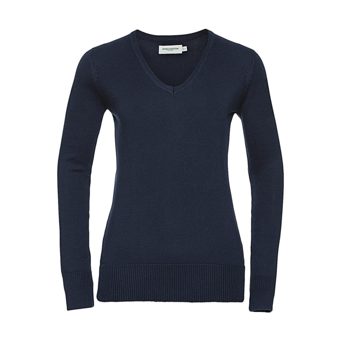 Sveter dámsky pletený Russel V-Neck - navy, XXS