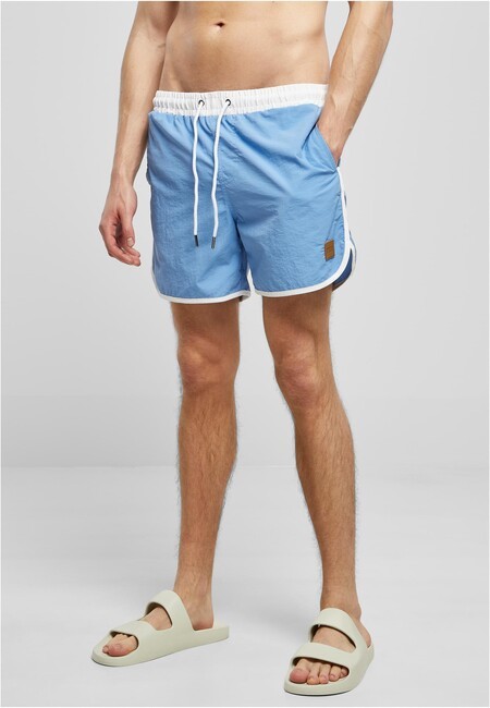 Urban Classics Retro Swimshorts white/horizonblue - S