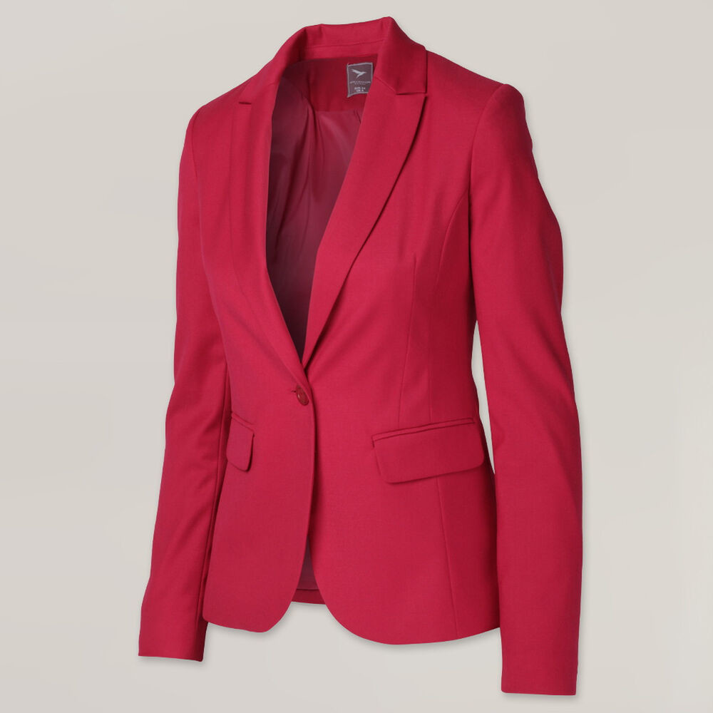 Elegantné dámske sako long size fuchsiovej farby 14863