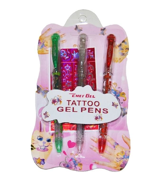 Gélové perá - tetovacie 3 ks