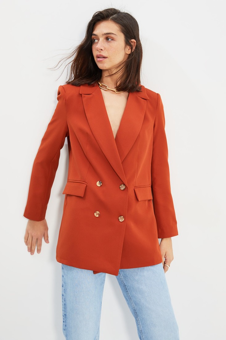 Trendyol Blazer - Orange - Regular