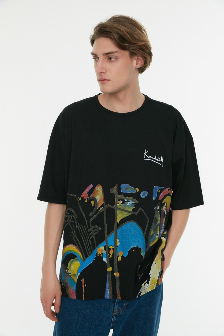Trendyol T-Shirt - Black - Oversize