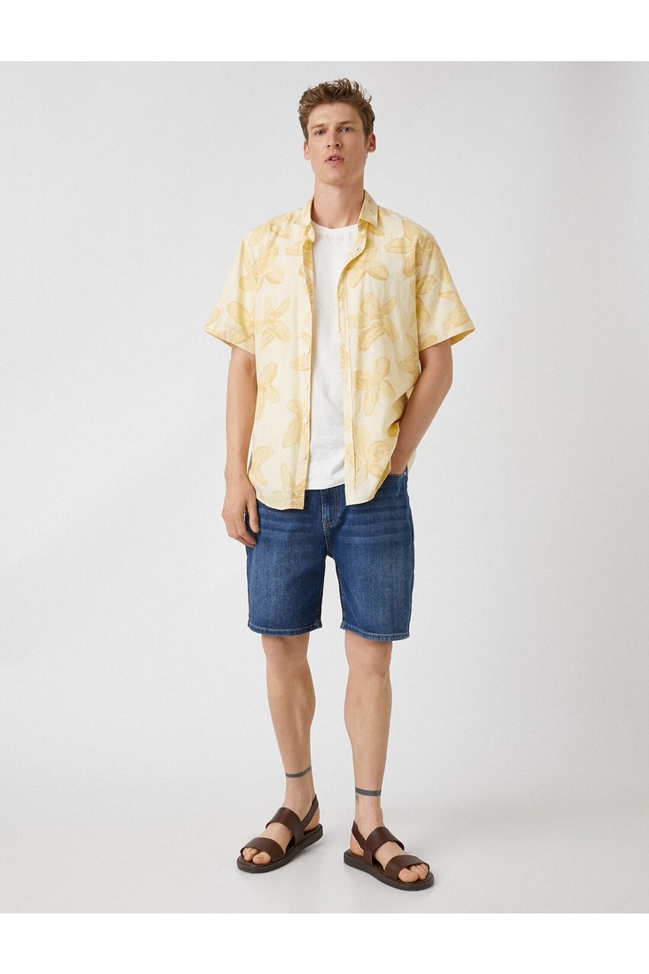 Koton Shorts - Navy blue - Normal Waist