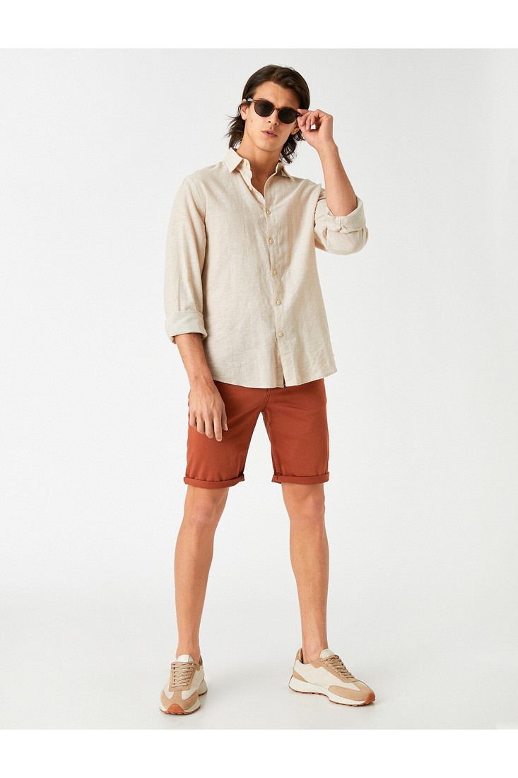 Koton Shorts - Brown - Normal Waist