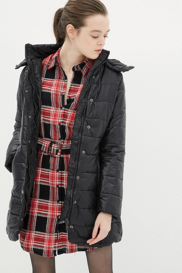 Koton Coat - Black - Puffer