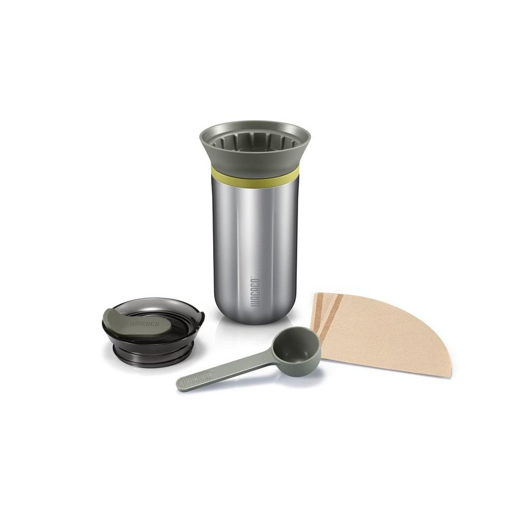 Cestovný kávovar Wacaco Cuppamoka - strieborný