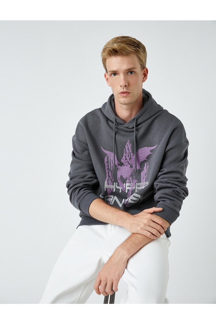 Koton Sweatshirt - Gray - Oversize