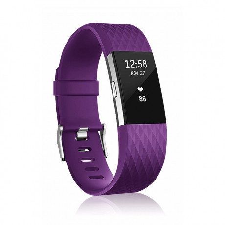 Fitbit Charge 2 Silicone Diamond (Small) remienok, Purple (SFI002C27)